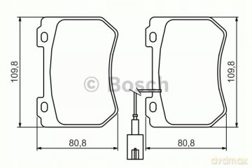 Zestaw klocków hamulcowych, hamulce tarczowe Bosch 0 986 494 402 Fiat Lancia Alfa Romeo