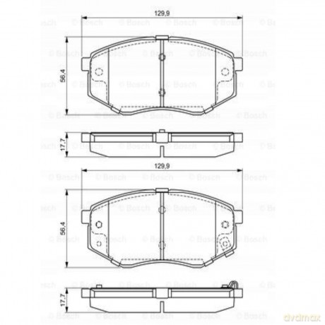 Zestaw klocków hamulcowych, hamulce tarczowe Bosch 0 986 494 692 Toyota Hyundai Kia