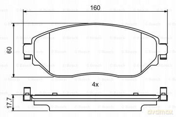 Zestaw klocków hamulcowych, hamulce tarczowe Bosch 0 986 494 817 Renault Fiat Chevrolet