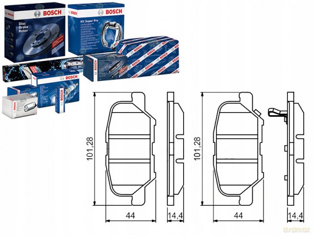 Zestaw klocków hamulcowych, hamulce tarczowe Bosch 0 986 495 358 Peugeot Citroen Mazda Mitsubishi