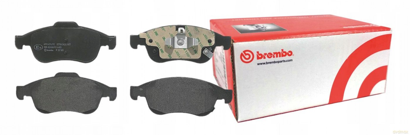 Zestaw klocków hamulcowych, hamulce tarczowe Brembo P 23 165 Fiat Lancia Jeep Alfa Romeo