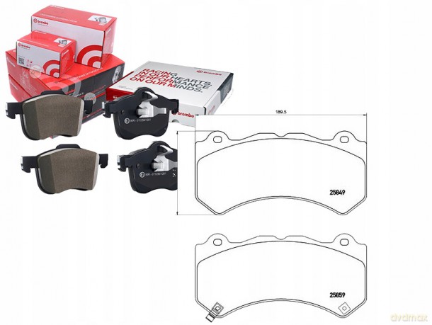 Zestaw klocków hamulcowych, hamulce tarczowe Brembo P 37 018 Nissan Dodge Jeep Chevrolet