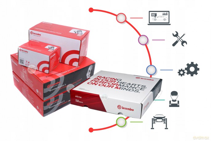 Zestaw klocków hamulcowych, hamulce tarczowe Brembo P 54 039 Honda Mitsubishi Subaru