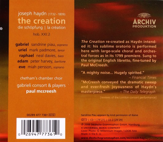 Gabreli Mccreesh Consort & Players: Haydn: The Creation [2CD]