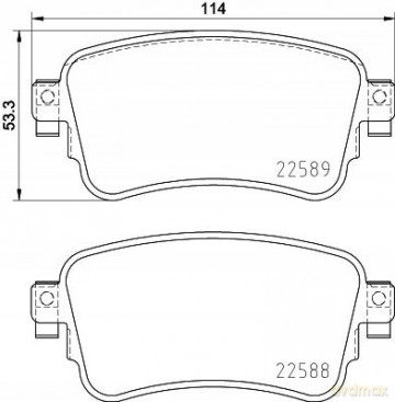 Zestaw klocków hamulcowych, hamulce tarczowe Brembo P 61 133 Peugeot Toyota Fiat Citroen