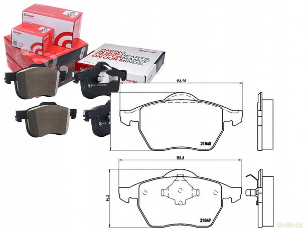 Zestaw klocków hamulcowych, hamulce tarczowe Brembo P 85 039 Audi Skoda VW Seat Ford