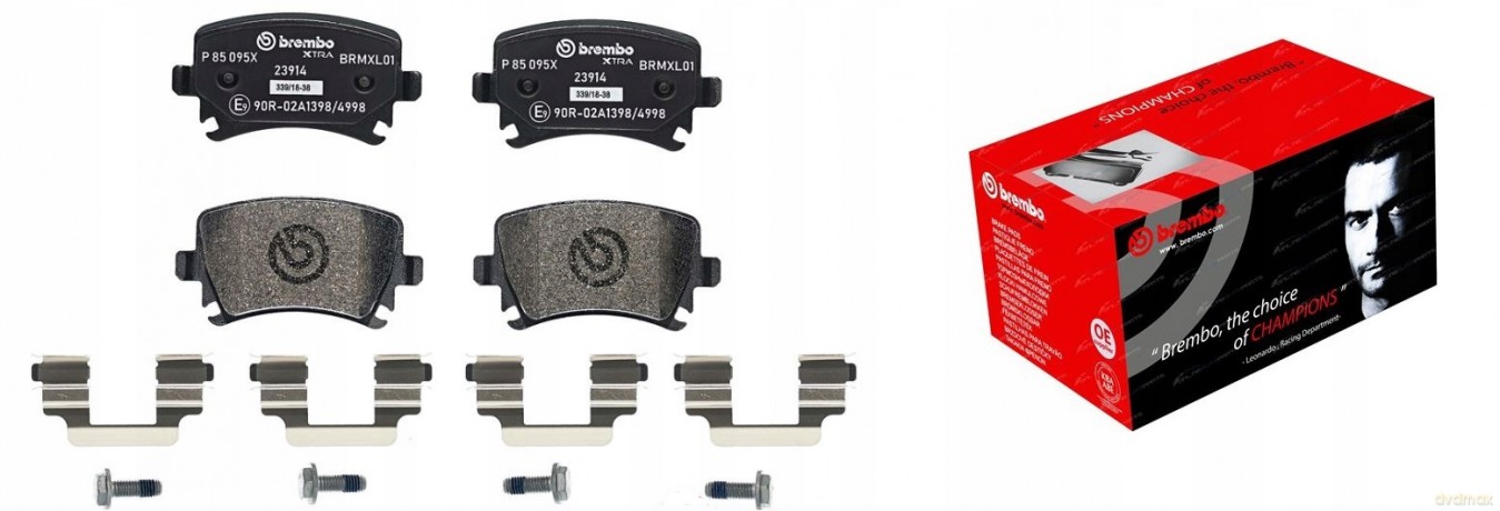 Zestaw klocków hamulcowych, hamulce tarczowe Brembo P 85 095X Audi Skoda VW Seat
