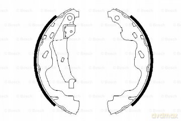 Zestaw szczęk hamulcowych Bosch 0 986 487 665 Opel Suzuki Peugeot Toyota Citroen