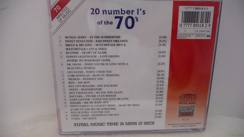 20 Number Ones Of The 70's [CD]