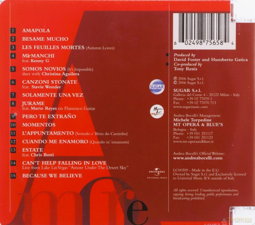 Andrea Bocelli: Amore [CD]