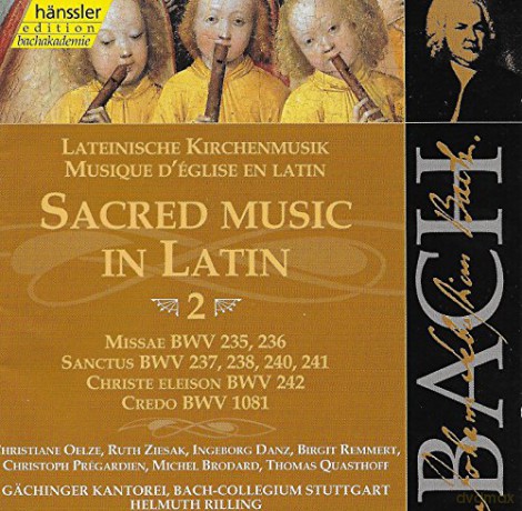Johann Sebastian Bach: Bach: Sacred Music in Latin 2 - Masses Bwv 235, 236; Bwv 237-241, 1081 /rilling [CD]