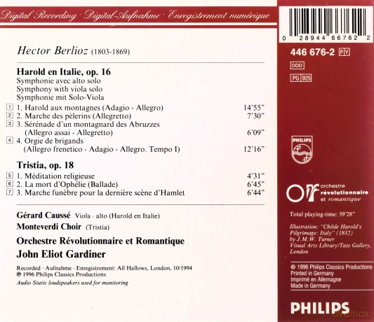 Hector Berlioz: Berlioz: Harold en Italie; Tristia [CD]