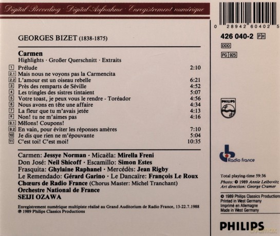 Bizet: Bizet - Carmen Cd [CD]