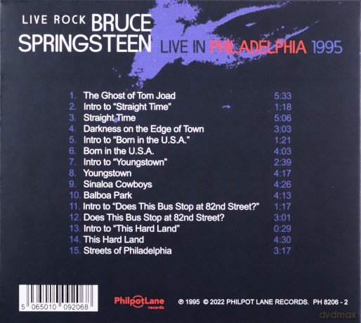 Bruce Springsteen: Bruce Springsteen - Live In Philadelphia 1995 [CD]