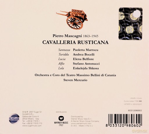 Andrea Bocelli: Cavalleria Rusticana [CD]
