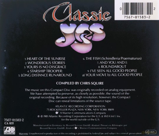 Yes: Classic Yes [CD]