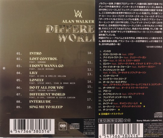Alan Walker: Different World [CD]
