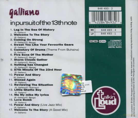 Galliano: In Pursuit Of The 13th Note [CD]