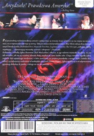 Blue Velvet [DVD]