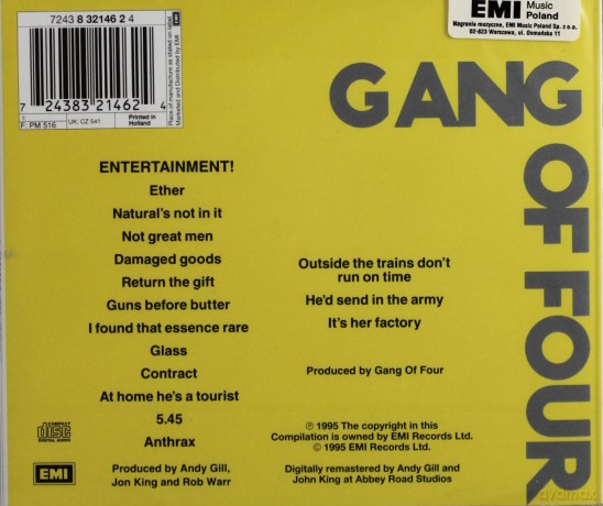 Gang Of Four: Entertainment [CD]