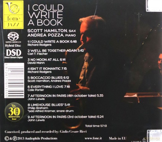 Scott Hamilton: I Could Write A Book [CD]