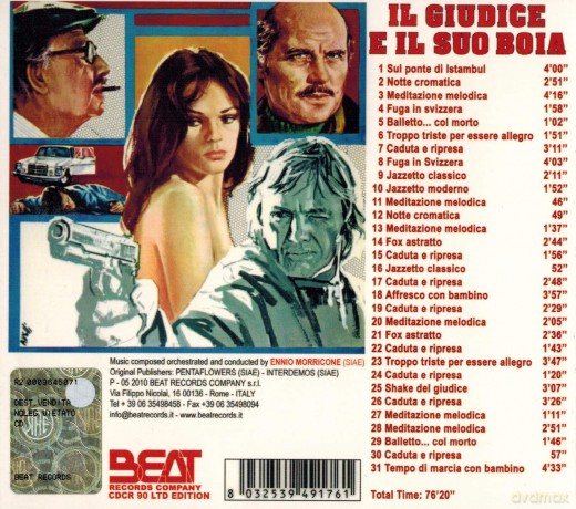 Ennio Morricone: Il Giudice E Il Suo Boia [CD]