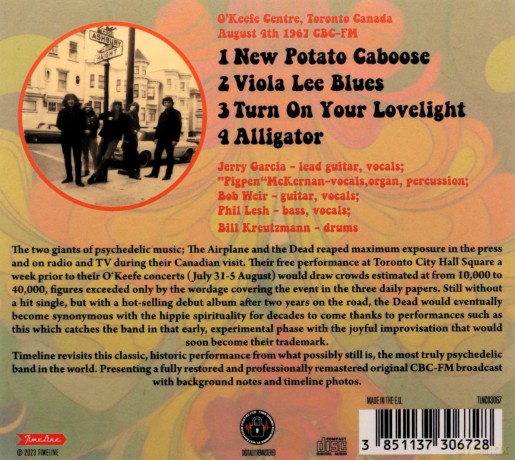 Grateful Dead: In Toronto, O'Keefe Centre 1967 [CD]