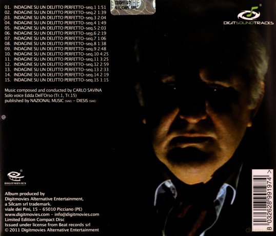 Carlo Savina: Indagine Su Un Delitto Perfetto [CD]