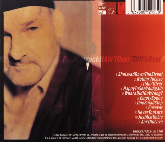 Paul Carrack: It Ain't Over [CD]