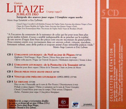 Gaston Litaize: Jubilate Deo [5CD]