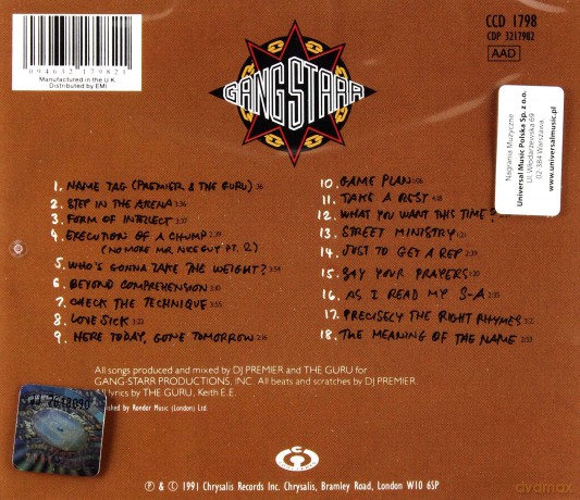 Gang Starr: Step In The Arena [CD]