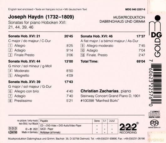 Christian Zacharias: Klaviersonaten [CD]