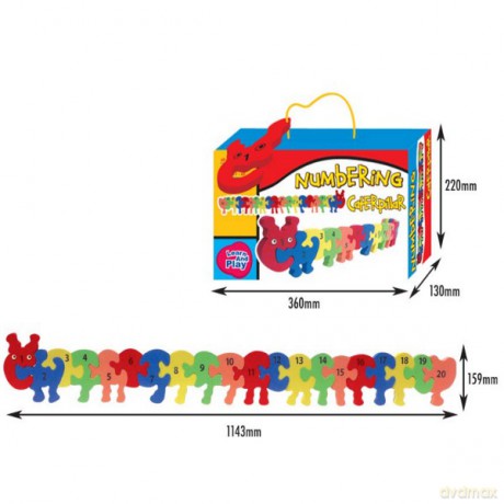 AXIOM Puzzle Piankowe Gąsienica Cyferki 4341 [PUZZLE]