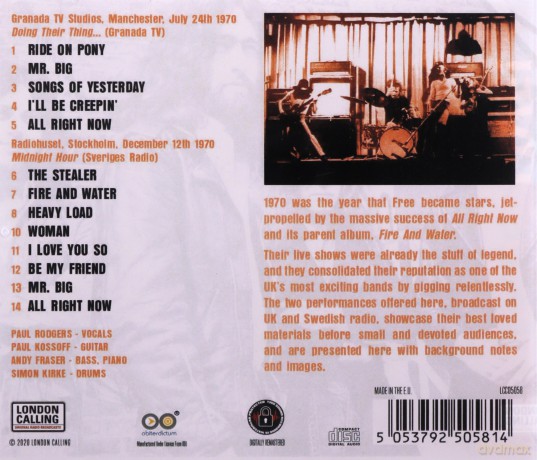 Free: Live - London And Stockholm [CD]