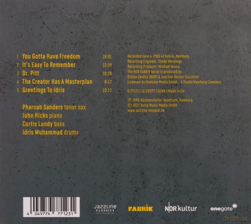 Pharoah Sanders Quartet: Live At Fabrik Hamburg 1980 [CD]