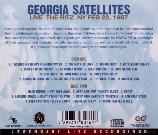 Georgia Satellites: Live At The Ritz 1987 [2CD]
