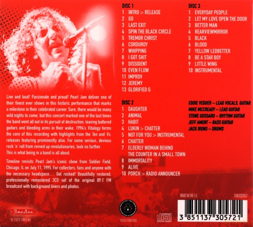 Pearl Jam: Live Soldier Field, Chicago 1995 [3CD]