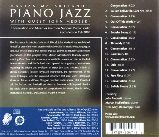 John Medeski: Marian Mcpartland Piano J [CD]