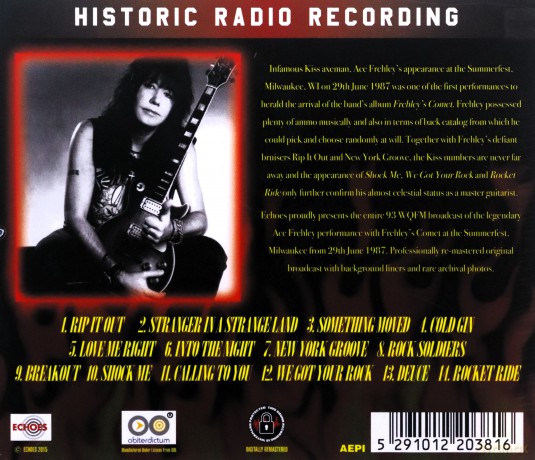 Ace Frehley: Milwaukee Live '87 [CD]