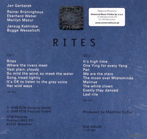 Jan Garbarek: Rites [2CD]