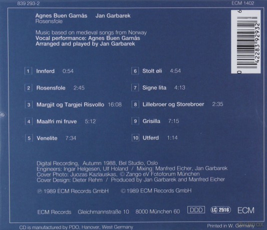 Garbarek: Rosenfole [CD]