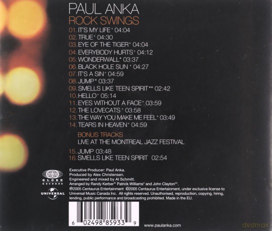 Paul Anka: Rock Swings [CD]