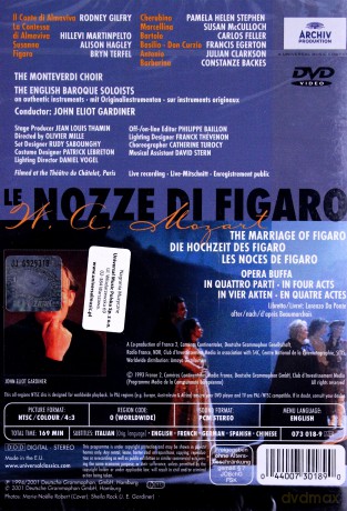 Gardiner, The English Baroque Soloists: Mozart Le Nozze Di Figaro [DVD]