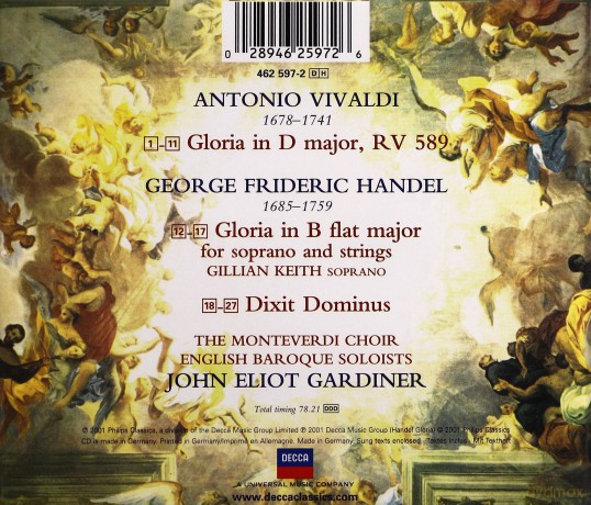 Gardiner, The Monteverdi Choir: Handel/Vivaldi [CD]