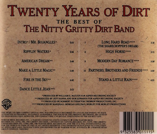 Nitty Gritty Dirt Band: Twenty Years of Dirt - Best Of [CD]