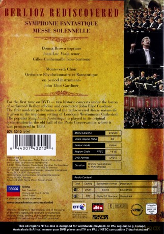 Gardiner/Orchestre Revolutionare: Berlioz Rediscovered (Syph.Fantas,Messe) [DVD]