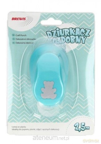 Dziurkacz ozdobny - Miś 2,5 cm MIX