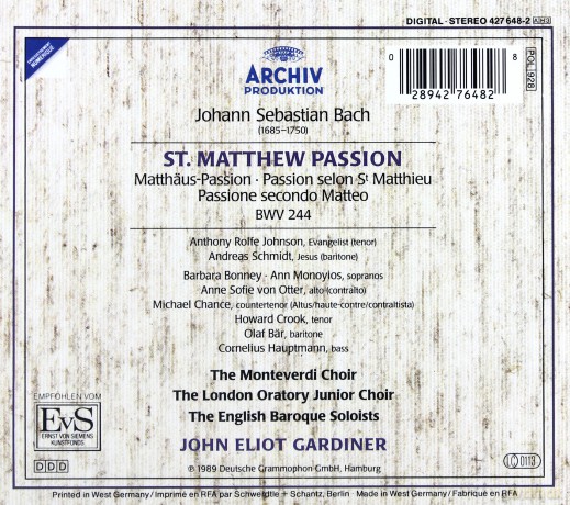 Gardiner: Bach- St. Matthew Passion [3CD]