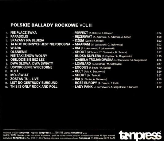 Polskie ballady rockowe 1+2+3 Pakiet [3CD]