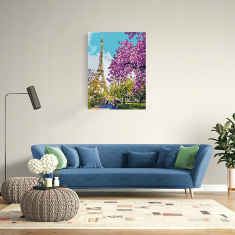 Malowanie po numerach - W centrum Paryża 40x50cm